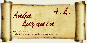 Anka Lužanin vizit kartica